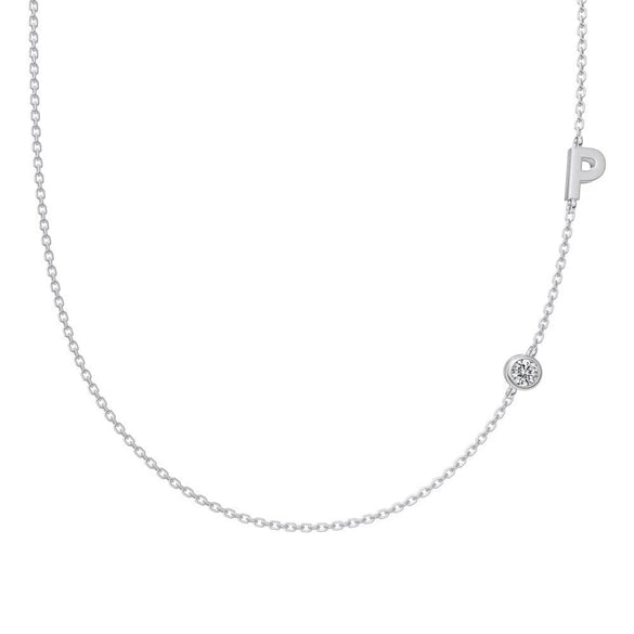 Silver 925 Necklace Geometric Letter Shape Electroplated Women's Clavicle Chain Jewelry