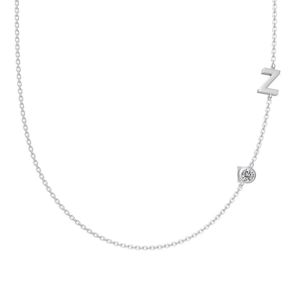 Silver 925 Necklace Geometric Letter Shape Electroplated Women's Clavicle Chain Jewelry