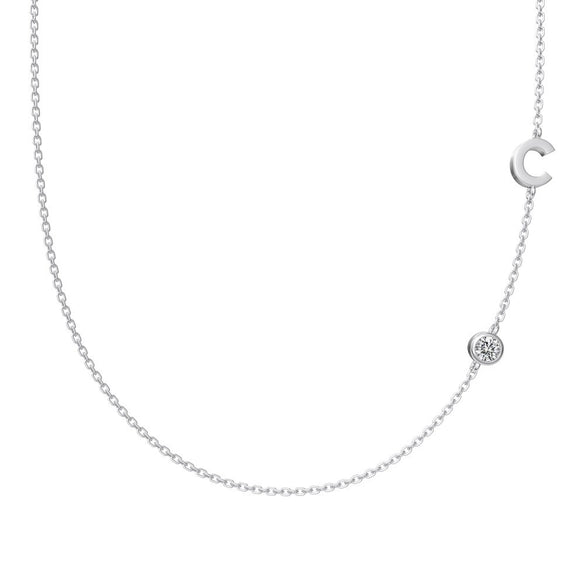 Silver 925 Necklace Geometric Letter Shape Electroplated Women's Clavicle Chain Jewelry