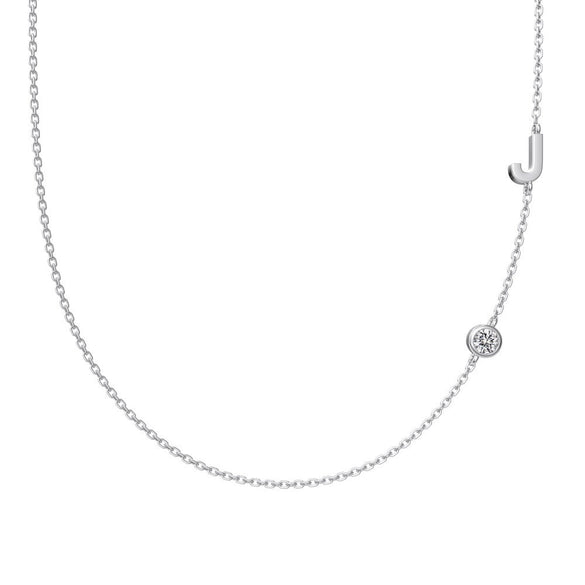 Silver 925 Necklace Geometric Letter Shape Electroplated Women's Clavicle Chain Jewelry