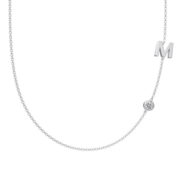 Silver 925 Necklace Geometric Letter Shape Electroplated Women's Clavicle Chain Jewelry