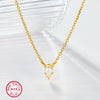 Silver 925 Necklace Simple Clavicle Chain With Shell Beads And French Pendant Electroplating For Women
