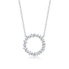 Silver Necklace With Moissanite Pendant Geometric Fashion Women's Cross Chain Accessory