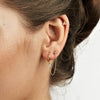 Silver Needle Accessible Luxury Style Earrings Set With Copper Clover Tassel Pendant And Zirconia Leaves Pattern
