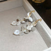 Silver Needle Artificial Crystal Flower Tassel Handmade Women's Earrings