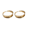 Silver Needle Exaggerated High Grade Alloy Ring Earrings With Geometric Design And Electroplating For Women