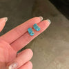 Silver Needle Glass Crystal Flower Earrings In Fresh Style With Electroplating For Women