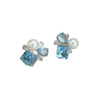 Silver Needle Glass Crystal Flower Earrings In Fresh Style With Electroplating For Women