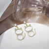 Silver Needle Long Tassel Microinlaid Zircon Elegant Cute Cat Alloy Earrings With Electroplating For Women