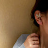 Silver Needle Metal Heart Plain Hoop Earrings Elegant Cold Style Electroplated For Women