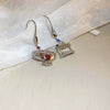 Silver Needle Metal Heart Plain Hoop Earrings Elegant Cold Style Electroplated For Women