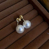 Silver Needle Zircon Pearl Earrings With Real Gold Plating Love Flower Tassel Heart Geometric Shape Fashion Style