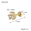 Silver 925 Niche Earrings With Flower Zircon And Geometric Design