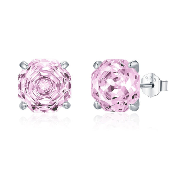 925 Silver Niche Romantic Rose Cut Flash Diamond Earrings With Flower Shape Set With Diamonds For Men And Women