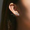 925 Silver Niche Romantic Rose Cut Flash Diamond Earrings With Flower Shape Set With Diamonds For Men And Women