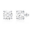 925 Silver Niche Romantic Rose Cut Flash Diamond Earrings With Flower Shape Set With Diamonds For Men And Women