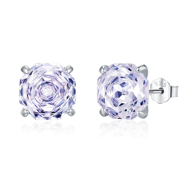 925 Silver Niche Romantic Rose Cut Flash Diamond Earrings With Flower Shape Set With Diamonds For Men And Women