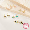 Silver Oildropping Geometric Women's Earrings
