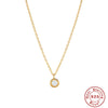 Silver 925 Opal Ball Chain Necklace With Geometric Design For Women