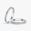 925 Silver Original Design Light Luxury Geometric Inlaid Zircon Stacked Ring For Women