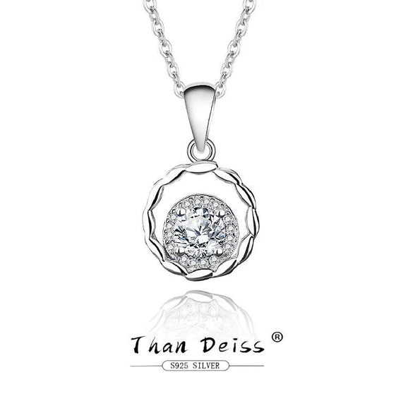 Silver Pendant Necklace Women's Simple Geometric Style