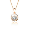 Silver Pendant Necklace Women's Simple Geometric Style
