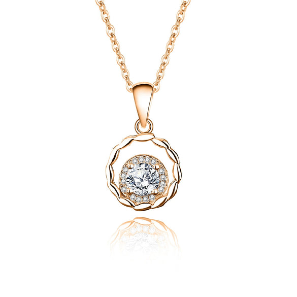 Silver Pendant Necklace Women's Simple Geometric Style