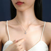 Silver 925 Perfume Bottle Moissanite Pendant Necklace For Women With Geometric Design And Cross Chain