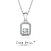Silver 925 Perfume Bottle Moissanite Pendant Necklace For Women With Geometric Design And Cross Chain