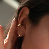 Silver Plain Ring Ear Buckle Fashion Simple Electroplating Design