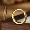 Silver Plain Ring Ear Buckle Fashion Simple Electroplating Design