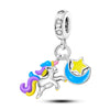 Silver Plated Beaded Accessories Animal Bracelet Necklace Pendant With Dripping Oil Design
