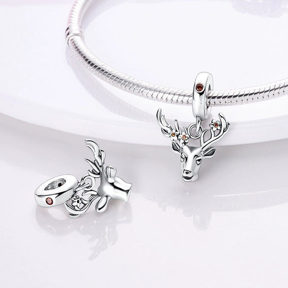 Silver Plated Beaded Accessories Animal Bracelet Necklace Pendant With Dripping Oil Design
