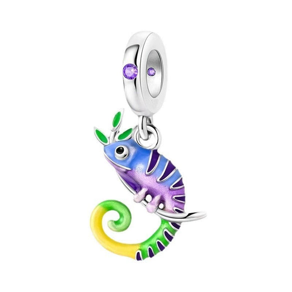 Silver Plated Beaded Accessories Animal Bracelet Necklace Pendant With Dripping Oil Design