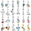 Silver Plated Beaded Accessories Animal Bracelet Necklace Pendant With Dripping Oil Design