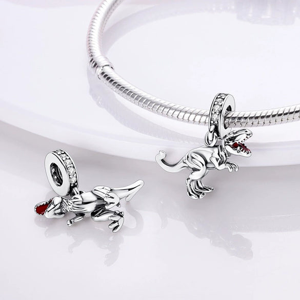 Silver Plated Beaded Accessories Animal Bracelet Necklace Pendant With Dripping Oil Design