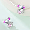 Silver Plated Copper Charm Pendant Beads Diy Accessories With Dripping Oil Style Oneeyed Monster Rabbit Koala Shapes