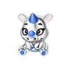 Silver Plated Copper Charm Pendant Beads Diy Accessories With Dripping Oil Style Oneeyed Monster Rabbit Koala Shapes
