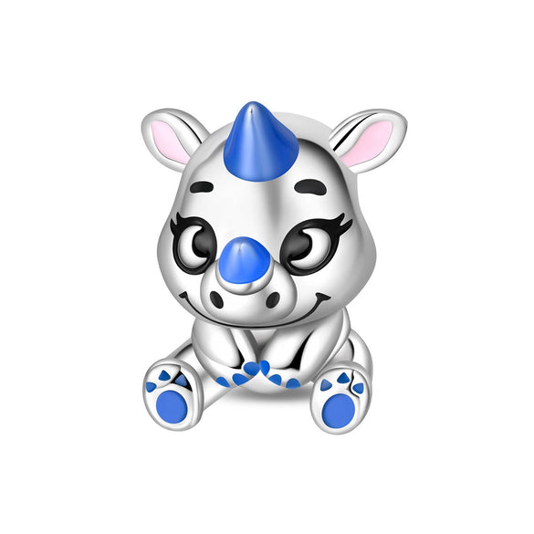 Silver Plated Copper Charm Pendant Beads Diy Accessories With Dripping Oil Style Oneeyed Monster Rabbit Koala Shapes