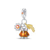 925 Silver Plated Diy Jewelry Accessories Bracelet With Maple Leaf And Owl Charm Beads And Dripping Oil Treatment