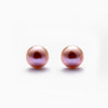 Silver Plated Freshwater Pearl Stud Earrings With Mini Shell Beads Natural Style