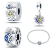 925 Silver Plated Jewelry Women's Niche High Grade Star Moon Pendant For Diy Bracelet And Necklace