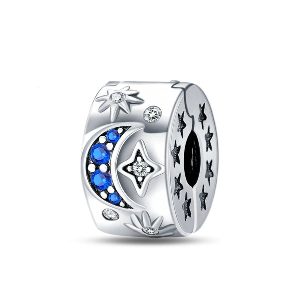 925 Silver Plated Jewelry Women's Niche High Grade Star Moon Pendant For Diy Bracelet And Necklace
