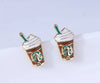 Silver Post Exquisite Korean Fashion Sweet Simple Milk Tea Cup Personalized Ear Studs Wholesale Gooddiy