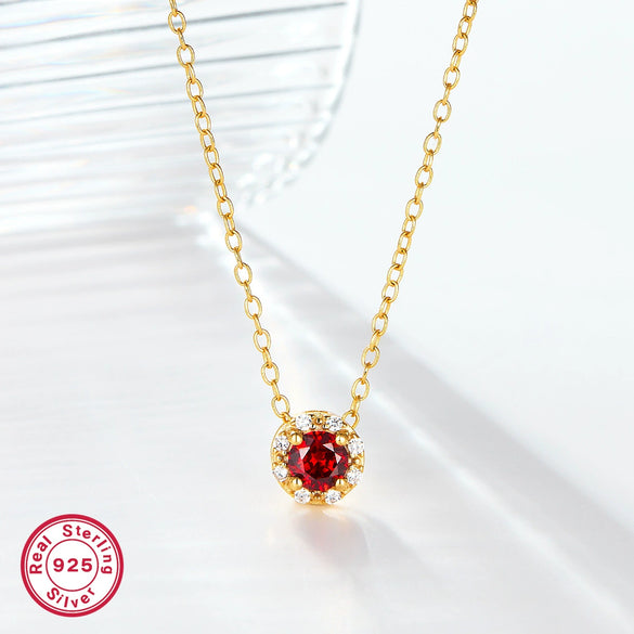 925 Silver Retro Simple Elegant Clavicle Chain With Geometric Zircon Electroplated Women's Necklace