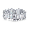 Silver Ring Geometric Light Luxury Electroplating Oval For Women