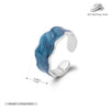 Silver Ring Geometric Ushape Baked Paint Women's Jewelry