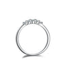 Silver Ring Moissanite Diamond Geometric Style