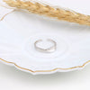 Silver Ring Twisted Bow Open Design Inlaid Zircon