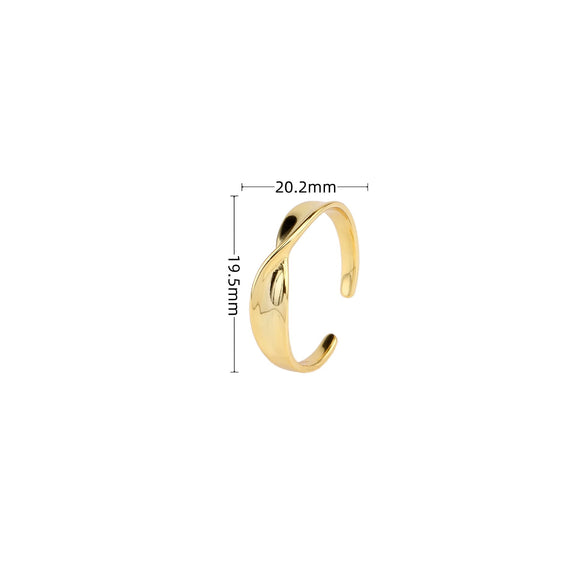 Silver Ring Twisted Bow Open Design Inlaid Zircon